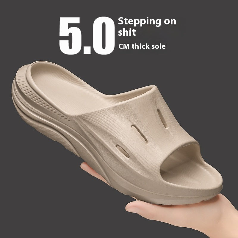 Wear-resistant Beach Sandals Outdoor Leisure Shit Feeling Home Single Strap Slides Trendy Shoes