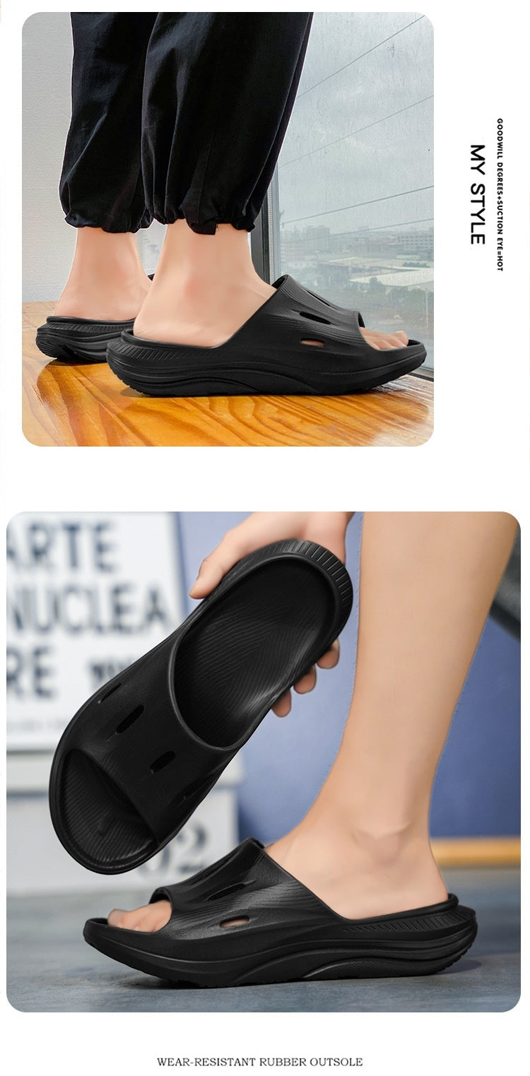 Wear-resistant Beach Sandals Outdoor Leisure Shit Feeling Home Single Strap Slides Trendy Shoes